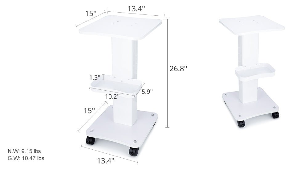 Shape Tactics Rolling Trolley Cart: Storage Equipment and Machine Organizer Stand Cavitation Machines