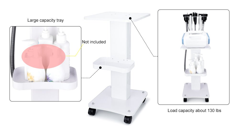 Shape Tactics Rolling Trolley Cart: Storage Equipment and Machine Organizer Stand Cavitation Machines