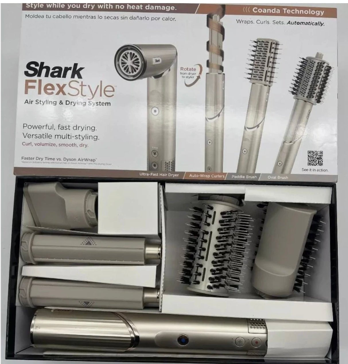 ShARK - FlexStyle Air Styling & Drying System, Powerful Hair Blow Dryer and Multi-Styler VIP Extensions