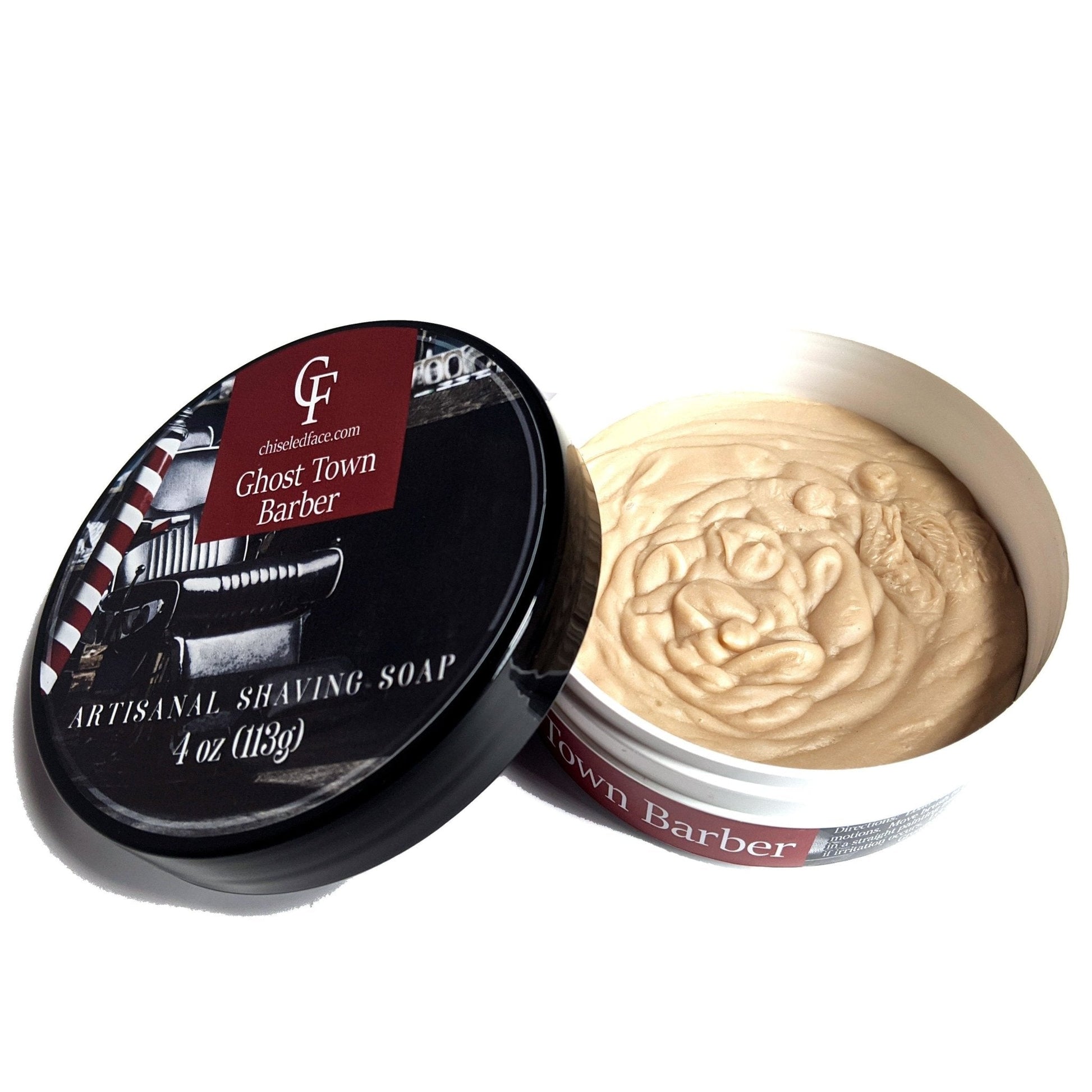 Silk Tallow Shave Soap - Ghost Town Barber Chiseled Face