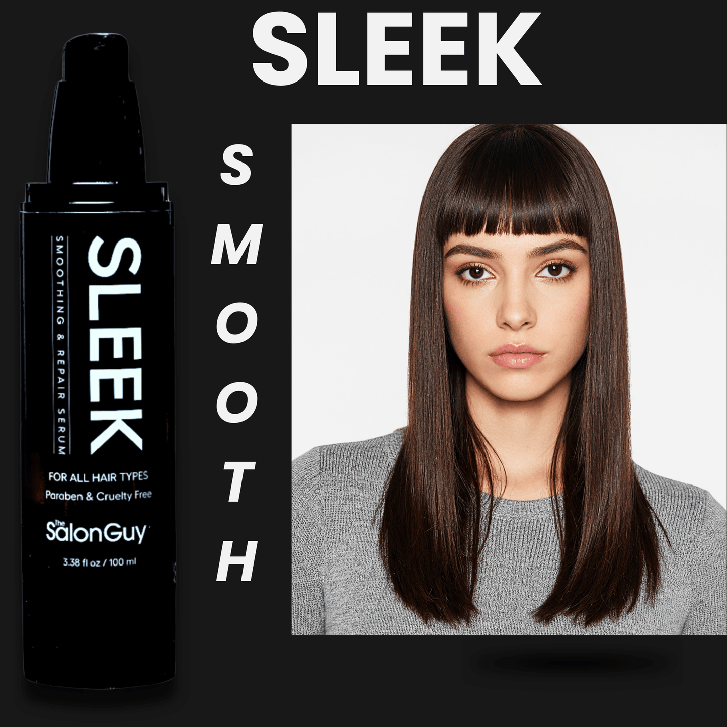 SLEEK Smoothing and Hair Repair Serum – Lightweight Frizz Control