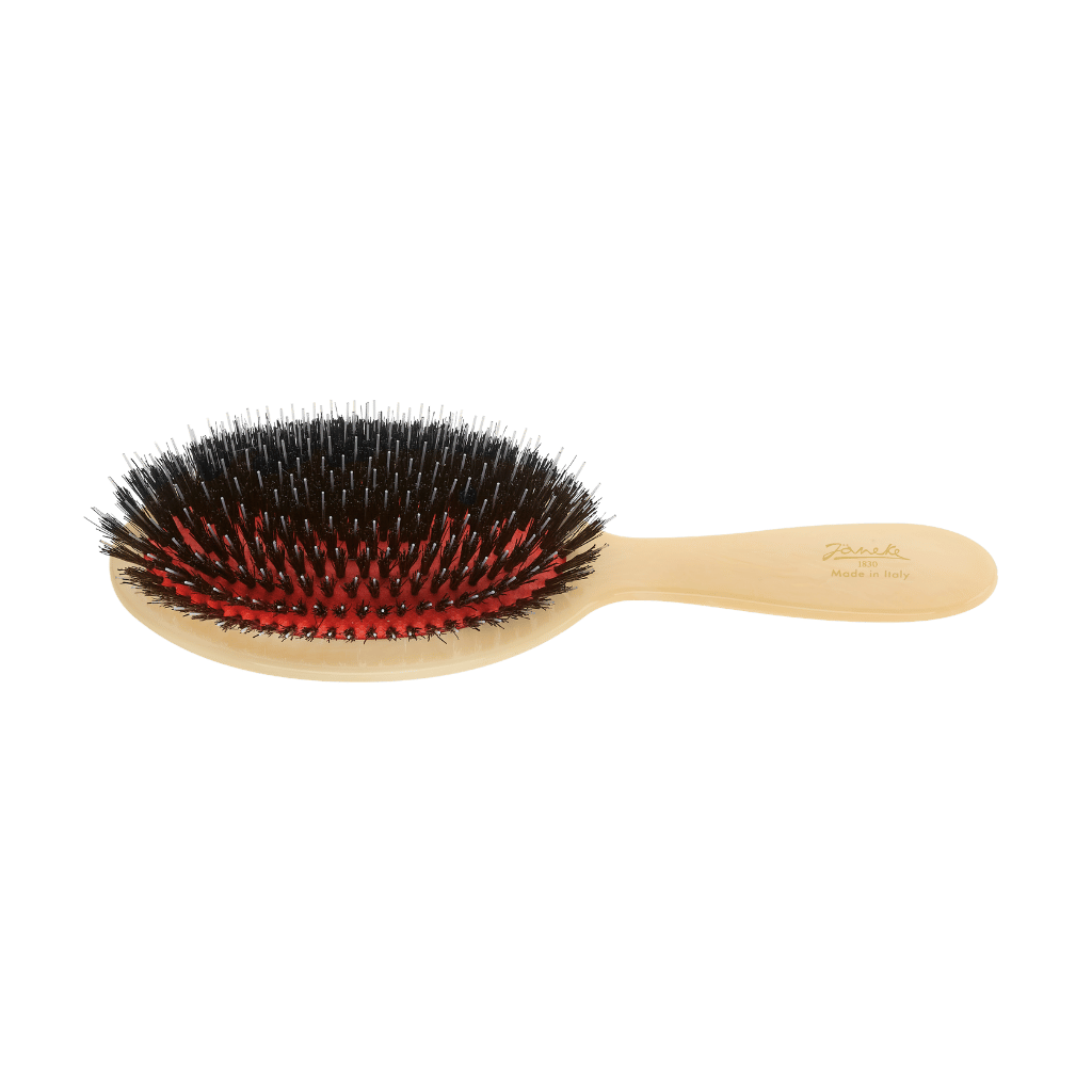 Janeke Synthetic Horn Pneumatic Hairbrush – Boar & Nylon Bristle Brush KOH-I-NOOR Beauty USA