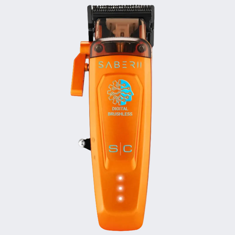 StyleCraft Saber 2 Cordless Digital Brushless Motor Clipper - Orange SC617O Certified Clippers