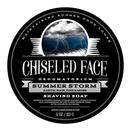 Summer Storm - Shaving Soap Chiseled Face