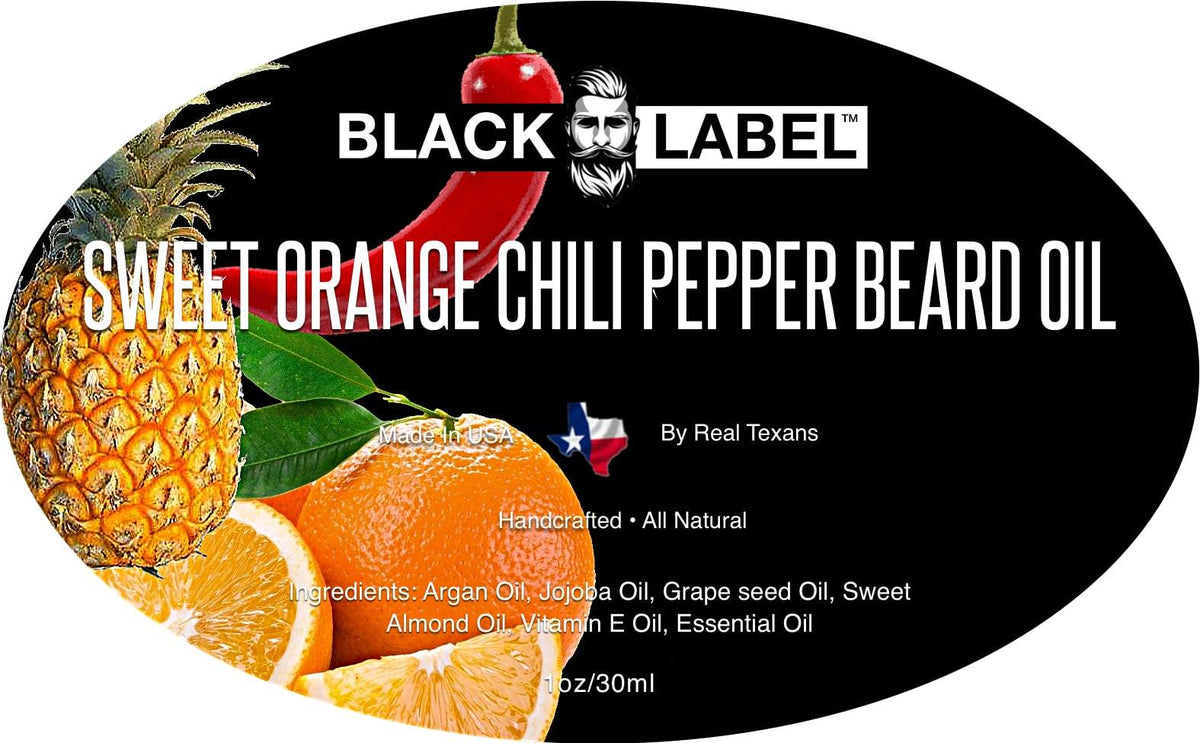 Sweet Orange Chile Pepper Beard Oil Blacklabel Beard Company