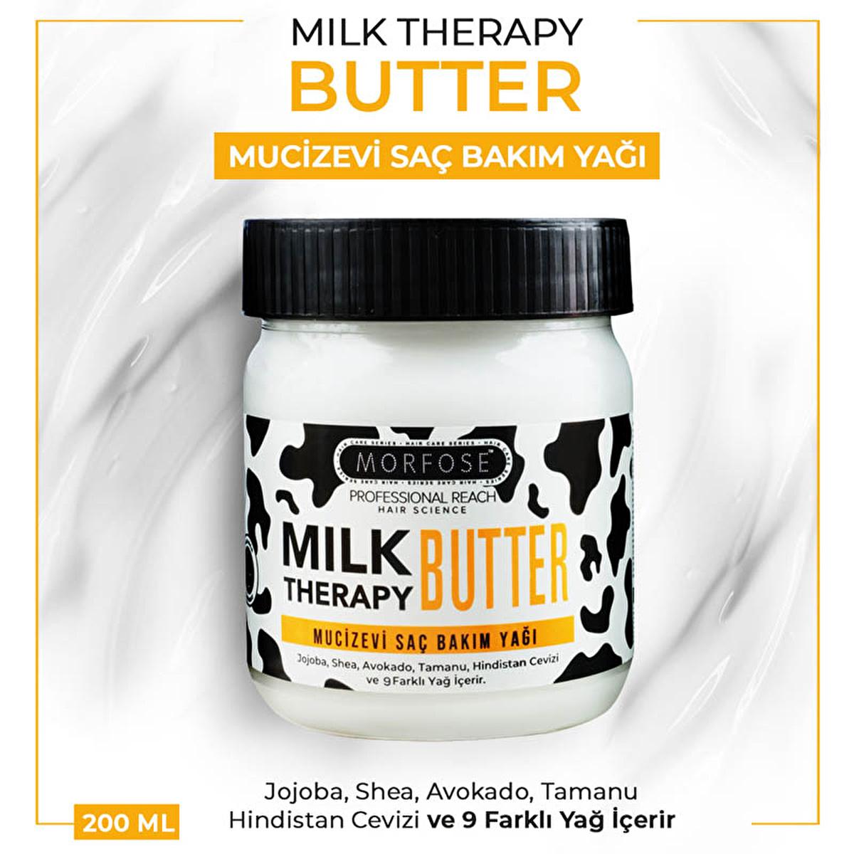 Morfose Milk Therapy Butter Hair Care Oil - Nourishing, Repairing, Anti-Frizz Treatment for All Hair Types Beauty Care Bag
