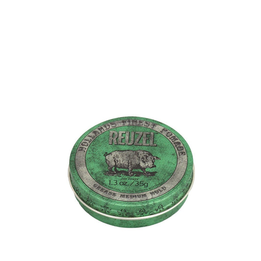 Reuzel Green Pomade Grease 35g - Strong Hold Hair Styling for Men Beauty Care Bag