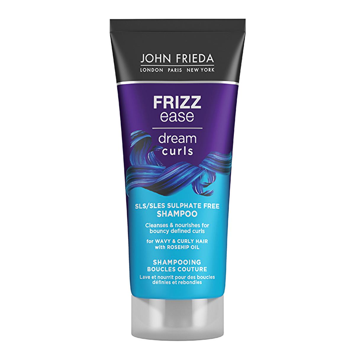 John Frieda Frizz Ease Curl-Enhancing Shampoo for Curly Hair - Moisturizing, Travel Size 2.54 fl oz Beauty Care Bag