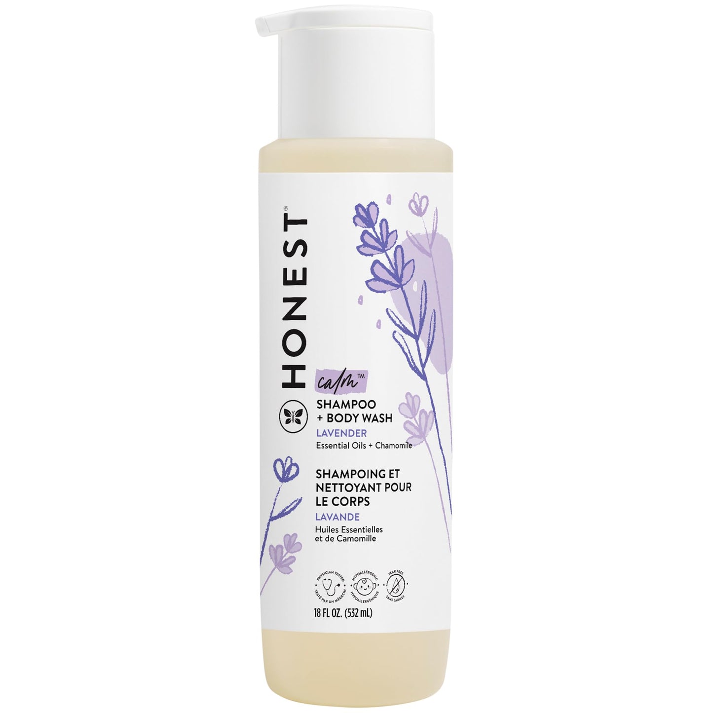 The Honest Company 2-in-1 Cleansing Shampoo + Body Wash for Sensitive Skin | Gentle for Baby | Naturally Derived, Tear-free, Hypoallergenic | Fragrance Free, 10 fl oz