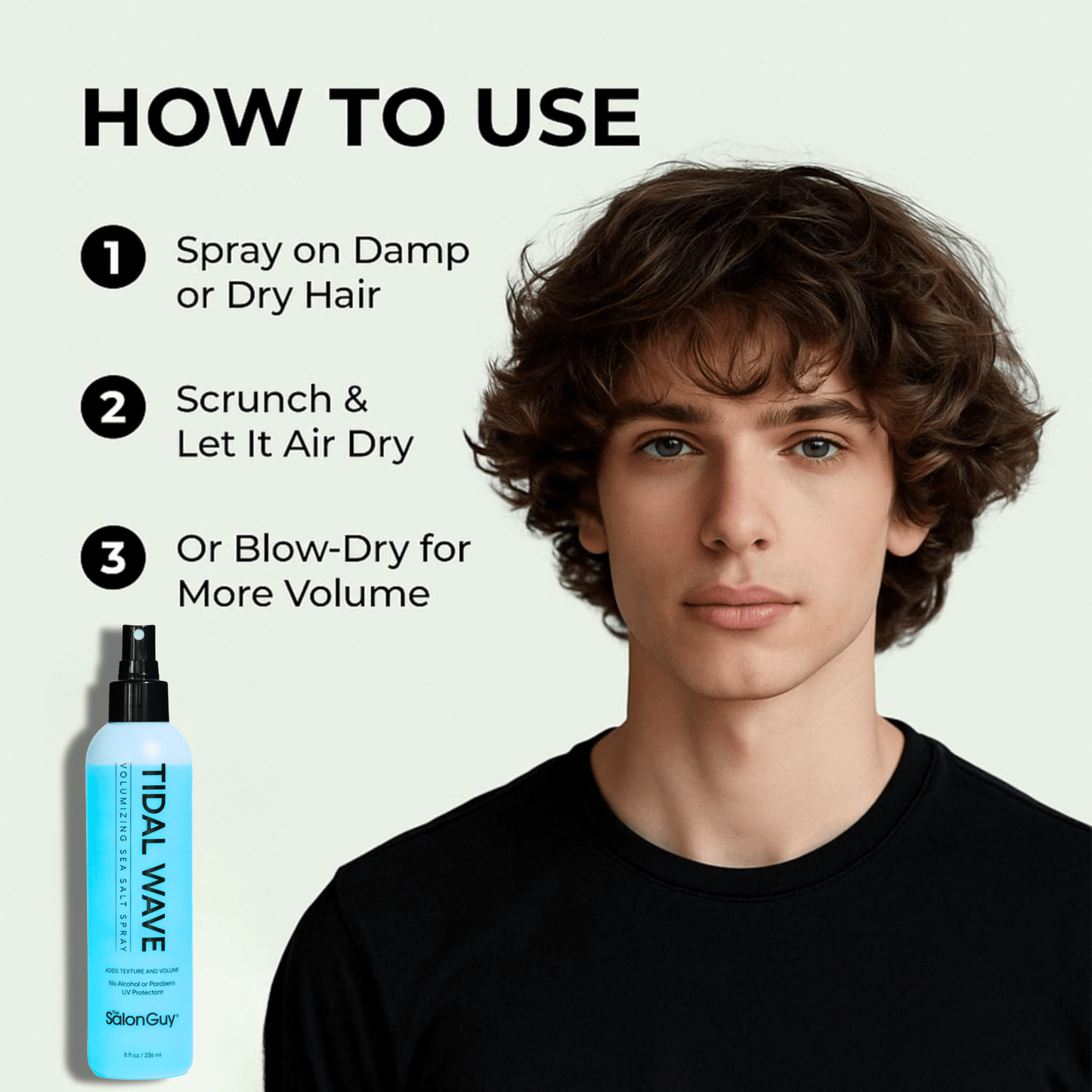 TheSalonGuy Tidal Wave Sea Salt Spray for Hair | Adds Volume & Texture Beach Waves for Men & Women