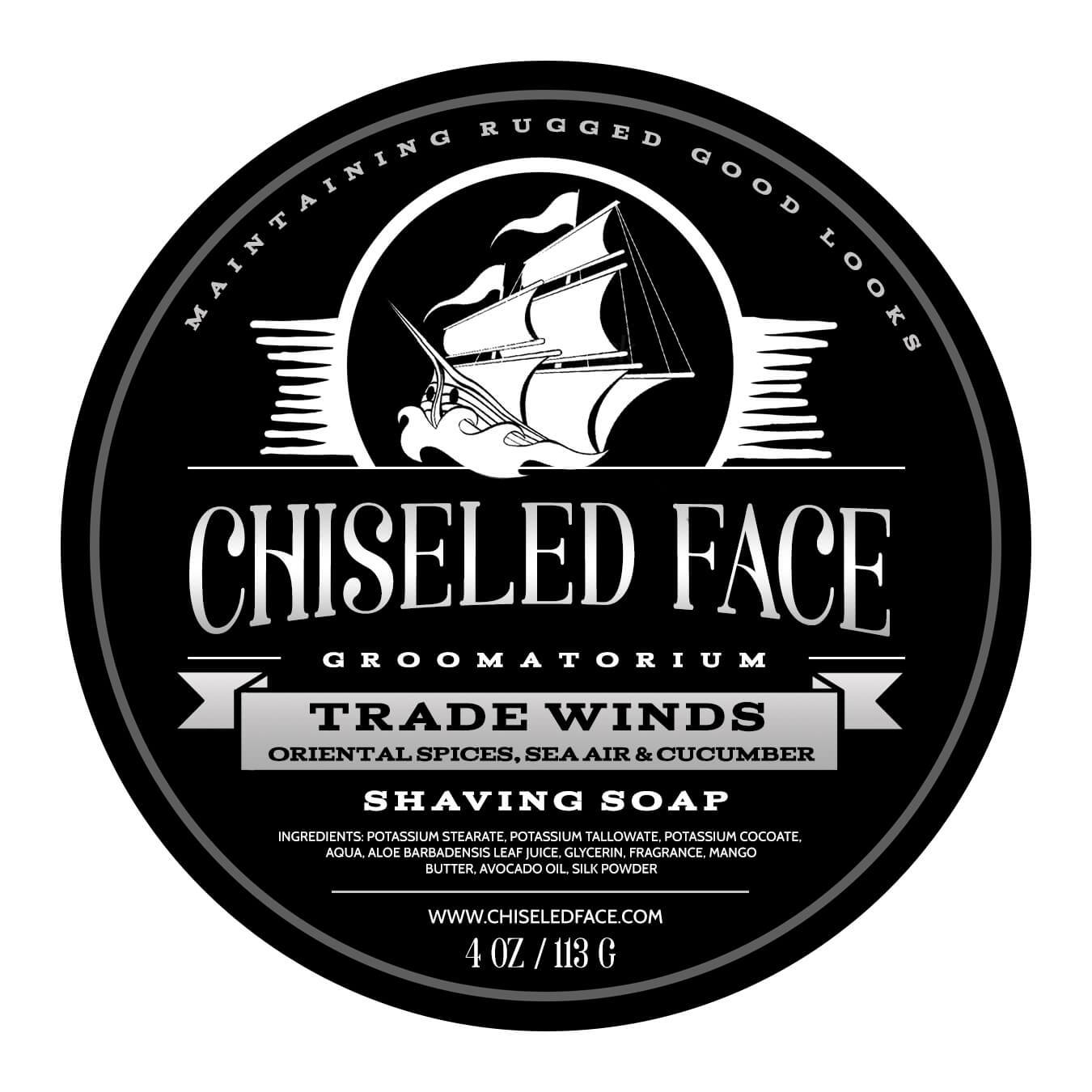 Trade Winds - Shaving Soap Chiseled Face