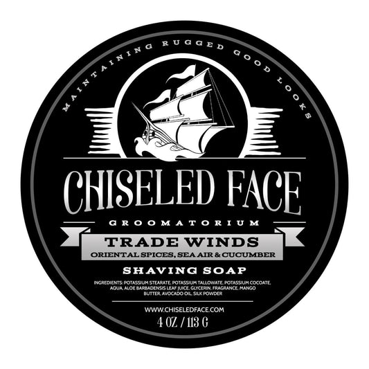 Trade Winds - Shaving Soap Chiseled Face