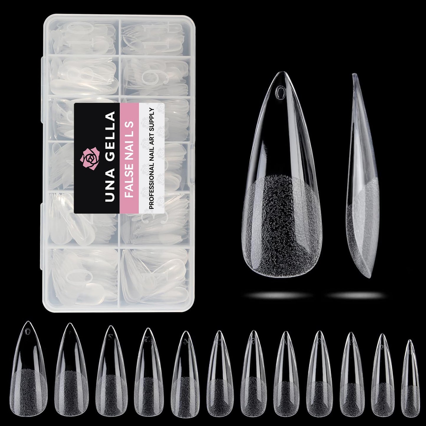 UNA GELLA Gel Nail Glue, Solid Nails Gl ue Gel 40ml Lamp Curing Needed Soak Off G LUE Strong Nail G LUE G el for Acrylic Fake Nails Tips Extension Press On Nails for Gelly Tips