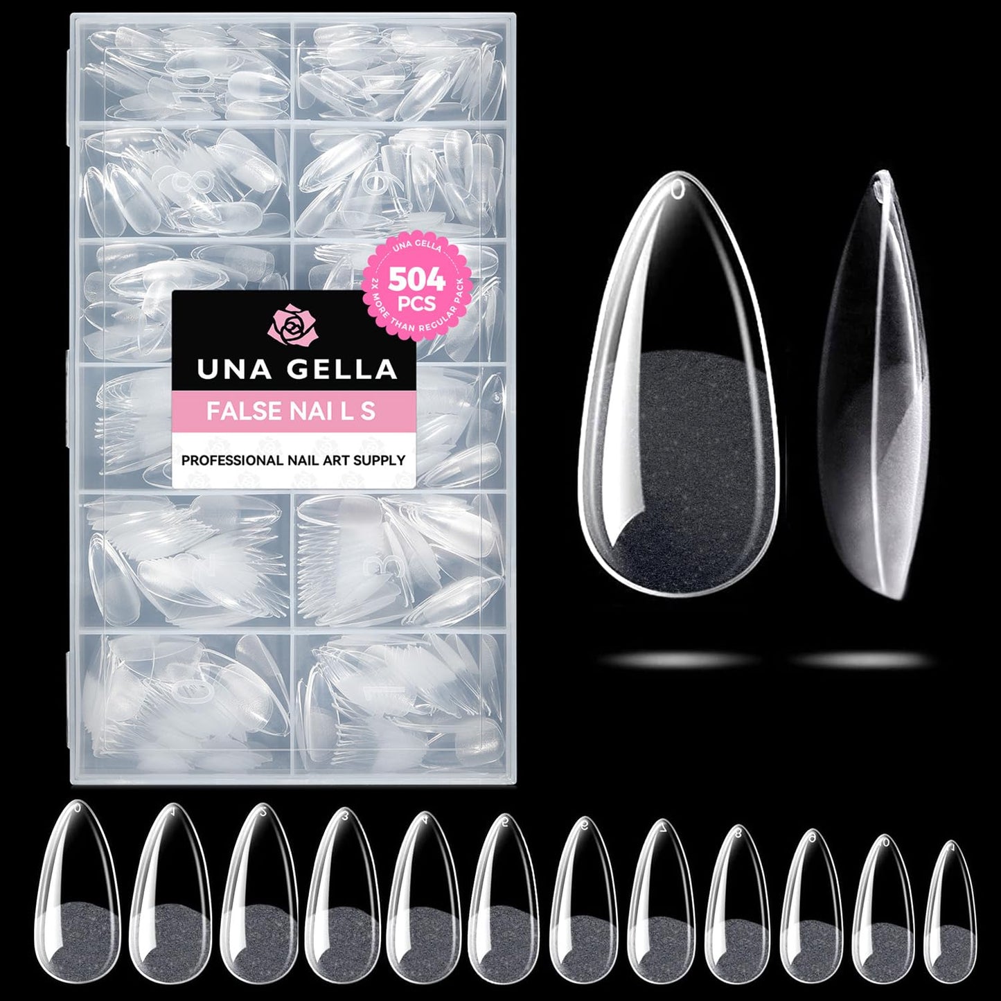 UNA GELLA Gel Nail Glue, Solid Nails Gl ue Gel 40ml Lamp Curing Needed Soak Off G LUE Strong Nail G LUE G el for Acrylic Fake Nails Tips Extension Press On Nails for Gelly Tips