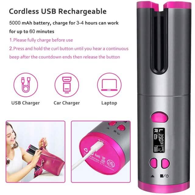 Unbound Cordless Automatic Hair Curler DailySale