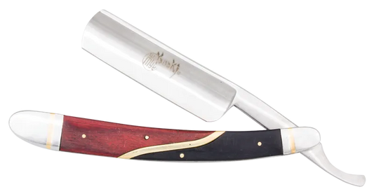 YANAKI PERMANENT BLADE STRAIGHT RAZOR - MAHOGANY & BLACK (#YK100)