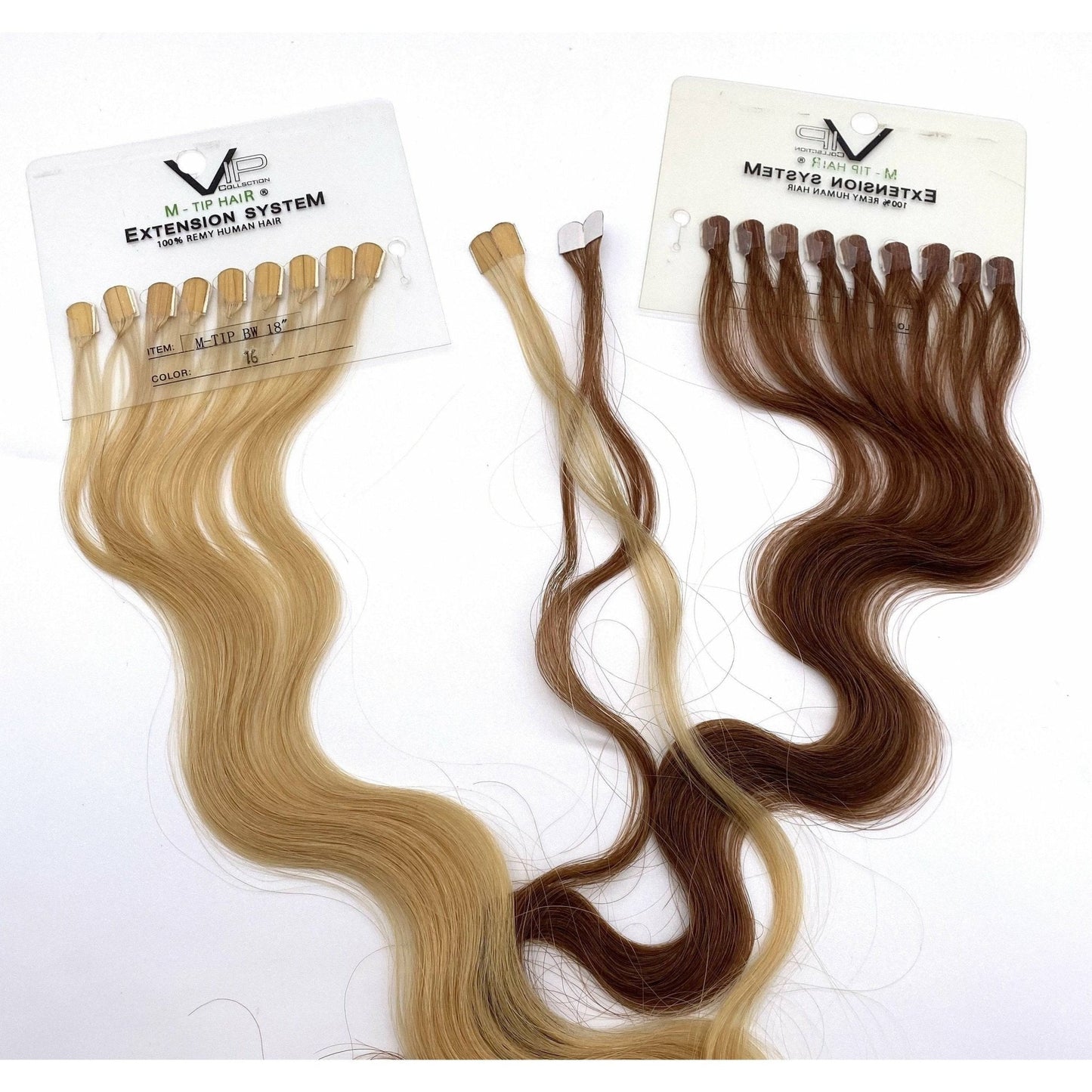 VIP M-Tip System (Tape Extensions 100 strands) / Body Wave 18" 100% Human Hair VIP Extensions