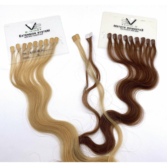 VIP M-Tip System (Tape Extensions 100 strands) / Body Wave 18" 100% Human Hair VIP Extensions