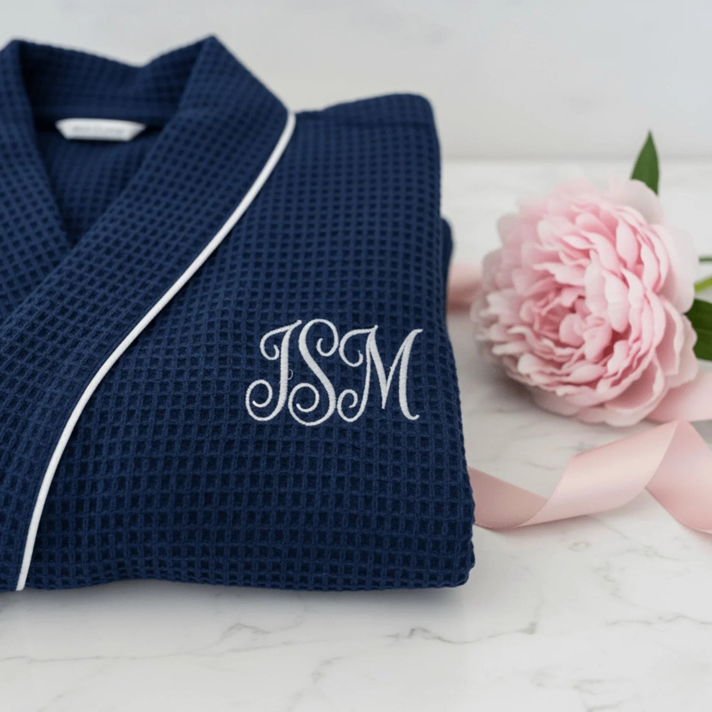 Knee-Length Waffle Robe for Women Lotus Linen