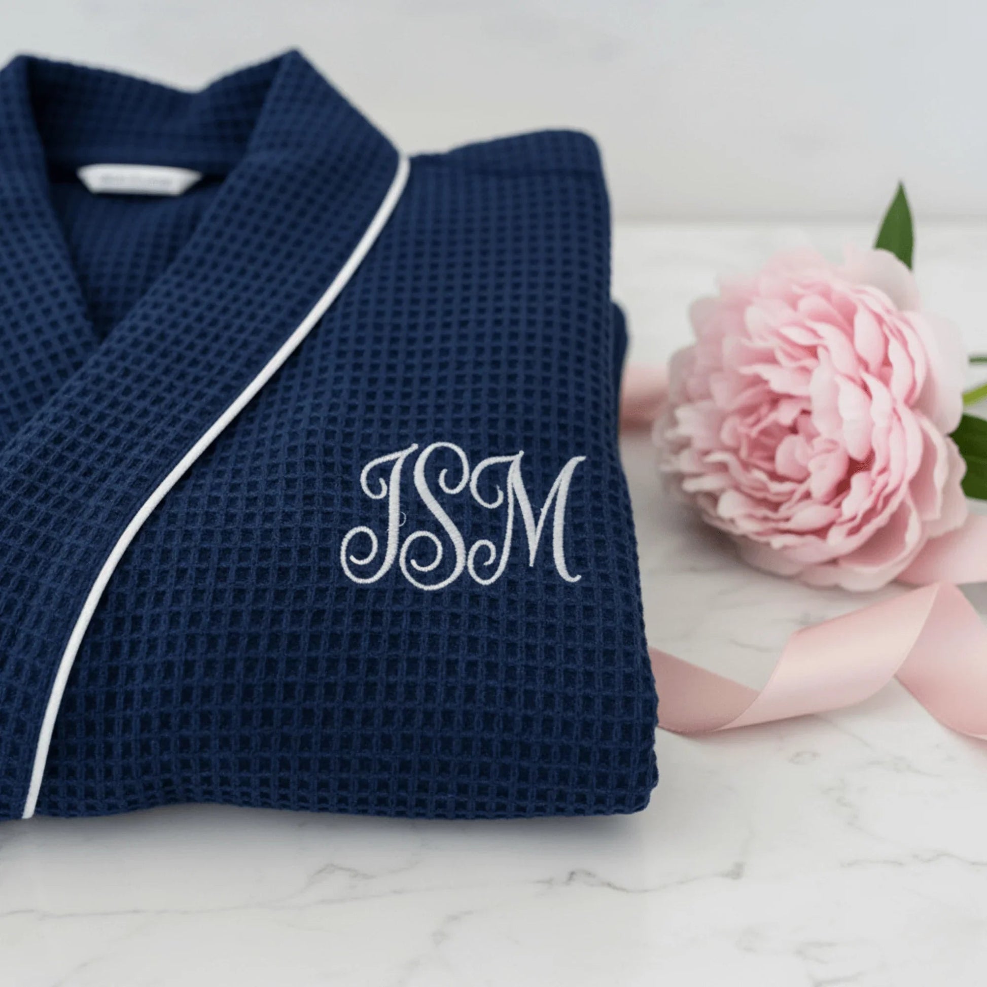 Knee-Length Waffle Robe for Women Lotus Linen