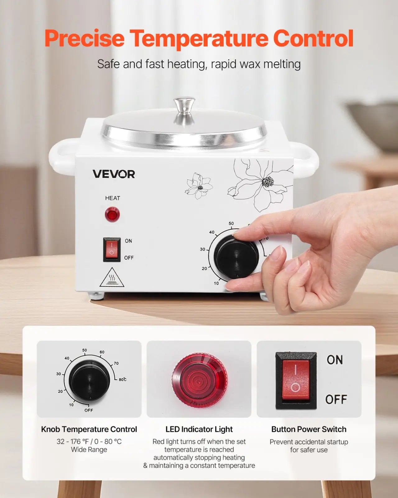 Wax Warmer 600ml Professional Hair Removal Heater Pot ARBA Global