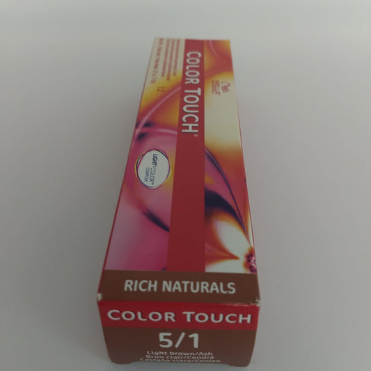 Wella Color Touch 5/1 Light Brown Ash Hair Color 2 oz VIP Extensions
