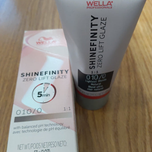 Wella Shinefinity Zero Lift Glaze Hair Color 010/0, 2 oz VIP Extensions