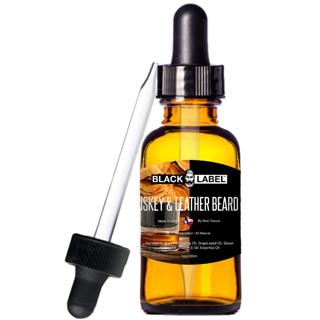 Whiskey and Leather Beard Oil Blacklabel Beard Company