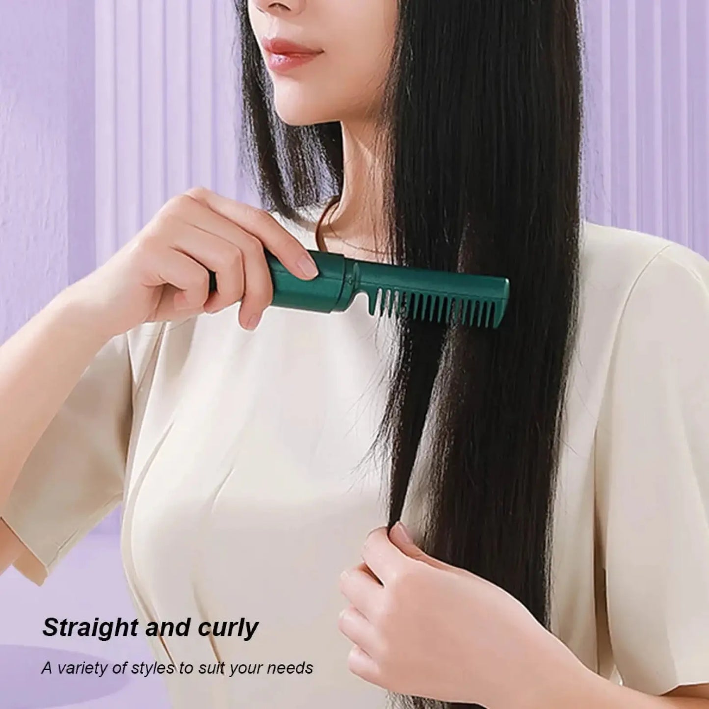 Wireless Hair Straightener Brush Portable Ceramic Comb ARBA Global