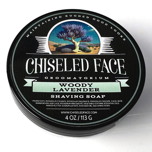 Woody Lavender – Shaving Soap Chiseled Face