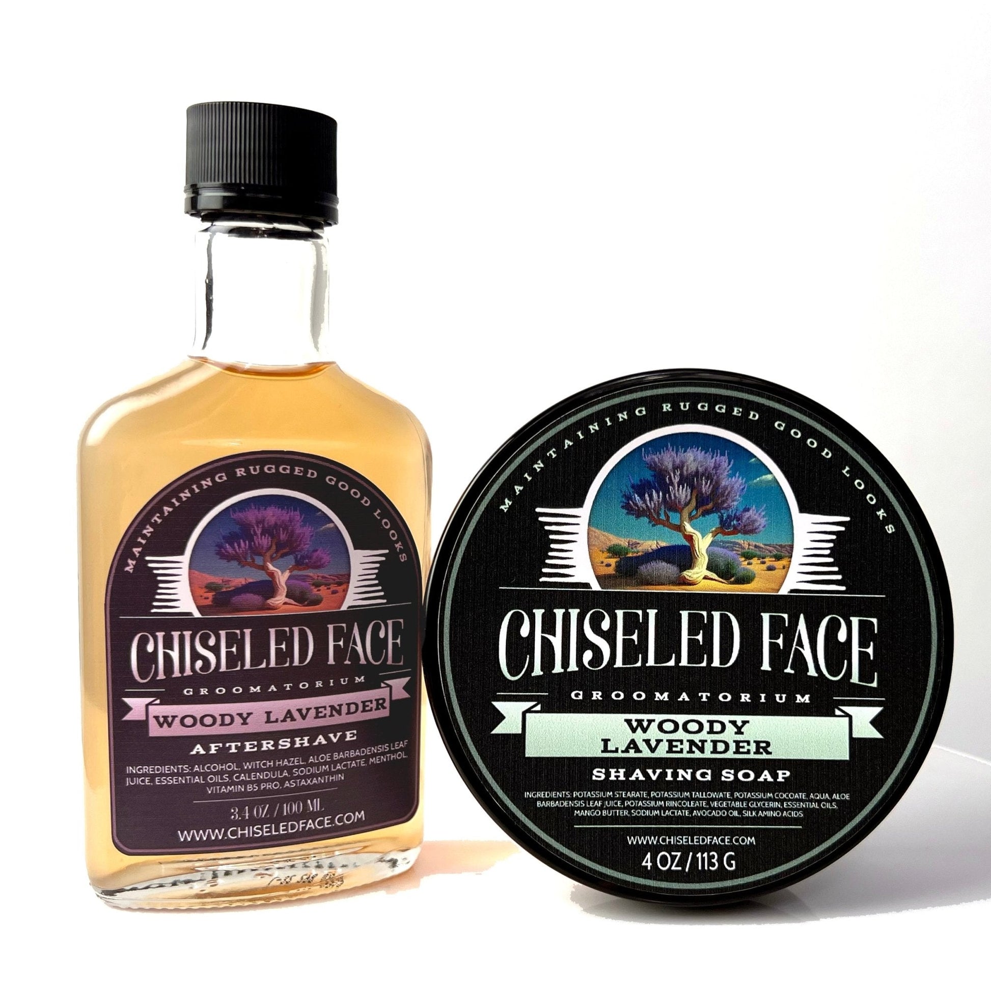 Woody Lavender – Shaving Soap Chiseled Face