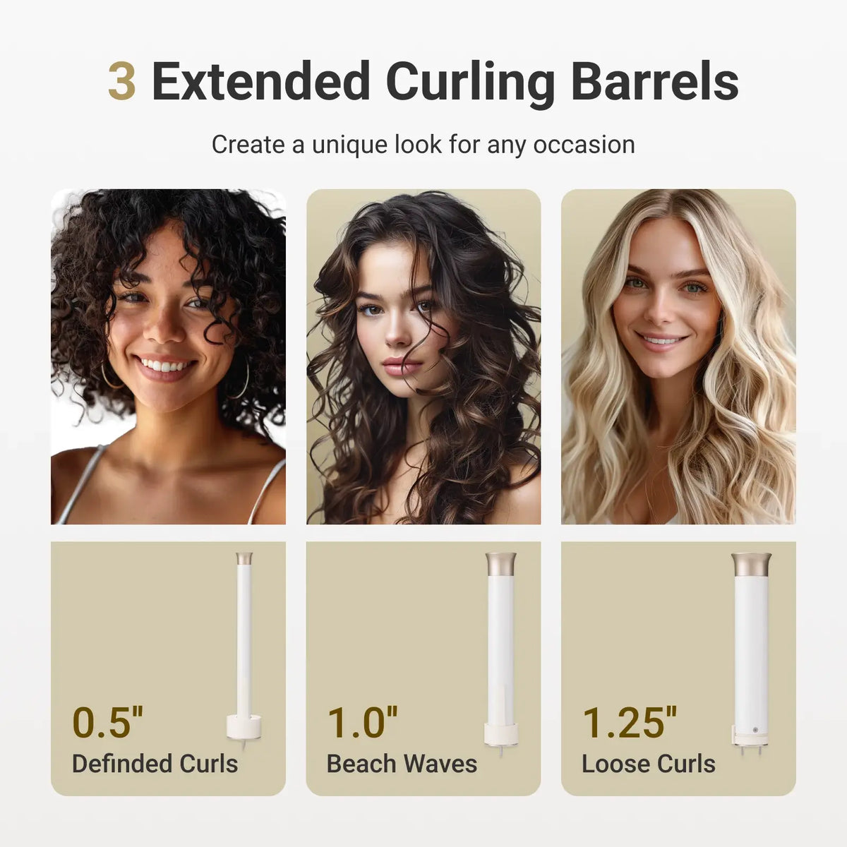 xCool 3-in-1 Automatic Rotating Curling Wand Set Cool Gadget