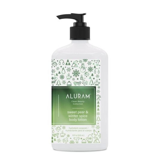 Aluram Sweet Pear & winter Spice Lotion 18oz The Warehouse Salon